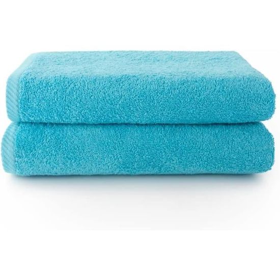 Promo Lot De 2 Serviettes Invité 32 X 35 Cm, Drap De Bain 90 X 150 Cm Serviette 50 X 100 Cm Lot De 2 Gants 16 X 20 Cm Drap De Douche 68 X 140 Cm Tapis De Bain 50 X 80 Cm 1211115