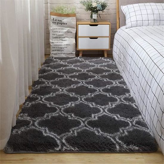 Odot Tapis Salon Shaggy Design Moderne Poils Longs, Interieur Anti