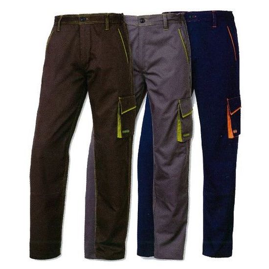 Delta Plus   pantalon en Polyester et Coton Gris/Vert Taille L 