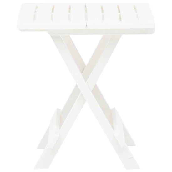 Table De Jardin Pliante Verte 45x43x50 Cm - En Plastique Résistant, Capacité 12 Kg, Design à Lattes