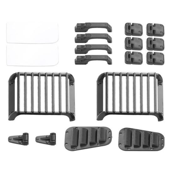 Kit Décoration Traxxas TRX4 Land Rover - Phares, Grille, Rétroviseurs, Poignées - 6 Pièces Métal/plastique - Pour Voiture RC 1/10