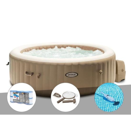 Kit Spa Gonflable Intex Purespa Sahara Rond Bulles 4 Places 6