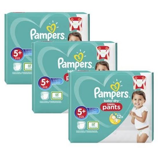 102 Couches Pampers Baby Dry Pants taille 5+