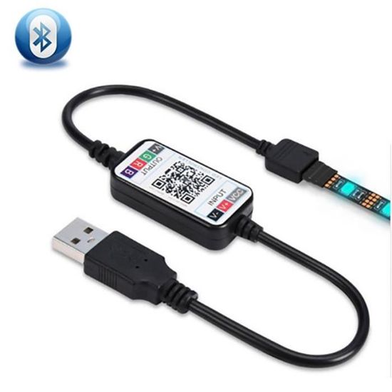 5V RGB étanche bande lumineuse LED Bluetooth APP contrôle USB TV fond mur lumière bande