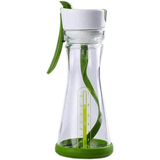 Thiru Shaker Vinaigrette 400 Ml Verre Gradué – Anti-Fuite, Lave-Vaisselle, Pour Sauces Parfaites