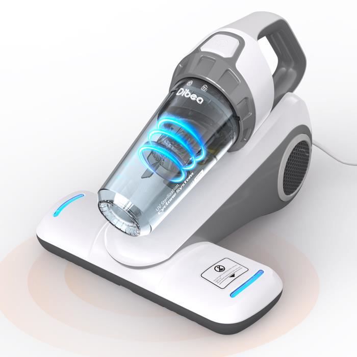Dibea Bed Canapé Aspirateur Matelas Textiles 10000 Pa,300W Puissant Système Cyclonique sans Sac 4,5 M de Fil 400ML Tasse à Poussière