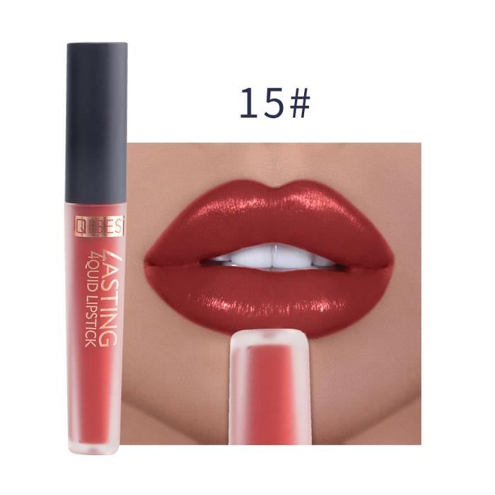 Sexy 15 couleurs Nude Metallic Matte Velvet Glossy Lip-gloss Lipstick Lip Cream JCH90606686O_0169