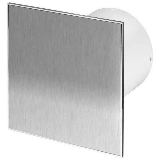 Ventilateur d'extraction de salle de bain 125 mm avec minuterie et panneau avant en acier inoxydable