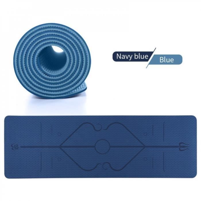 Tapis Yoga TPE tapis Yoga écologique tapis d'exercice et Fitness antidérapant, tapis d'entraînement tous les types Yoga, Pilates et