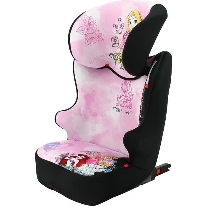 Siège auto rehausseur enfant STARTER EASYFIX groupe 2/3 (15-36kg) avec protection latérale - têtière réglable - Disney Princess