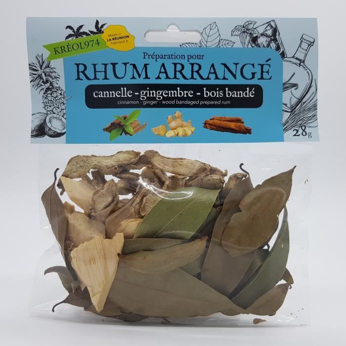 Préparation pour Rhum Arrangé CANNELLE GINGEMBRE BOIS BANDE