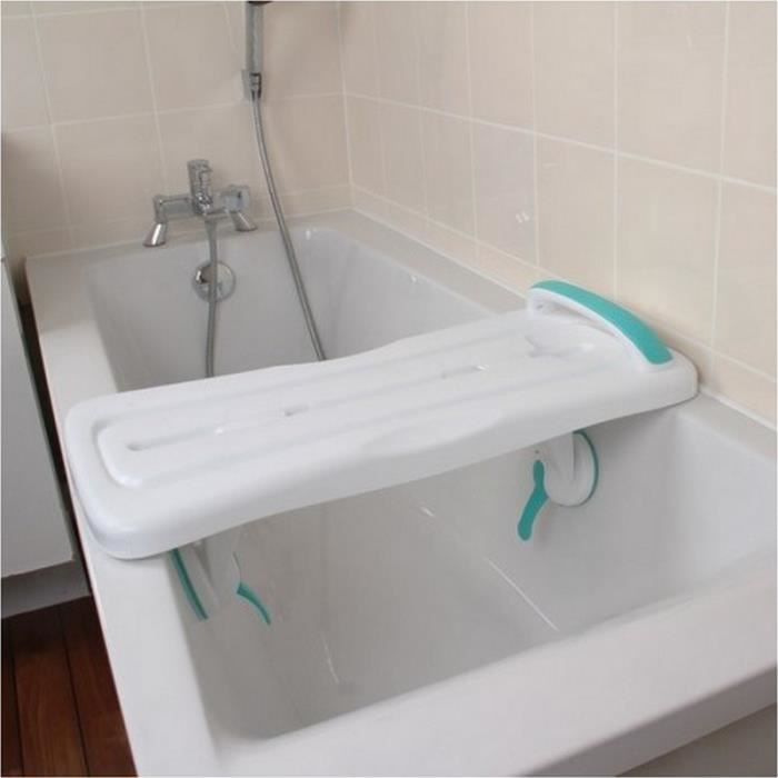 Planche de bain avec ventouses Lisa Blanc 27,5 cm