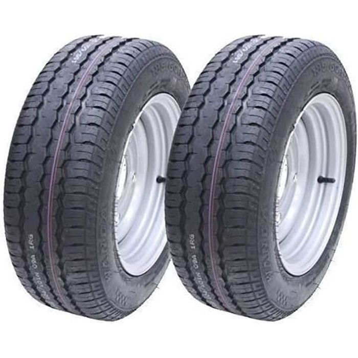 2-185/60 R12C 5 Clou 112mm Pcd Remorque Roues Et Pneu Brian James Ifor Williams
