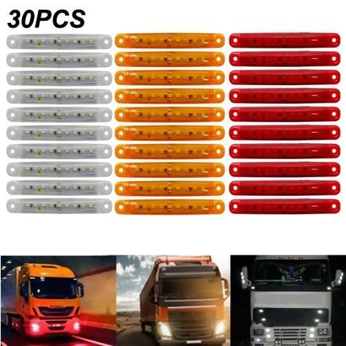 combo A 24v -SMD – feu latéral arrière rouge blanc jaune vert bleu 12-24V 9, pour voiture, Bus, camion, marqueur latéral de camion
