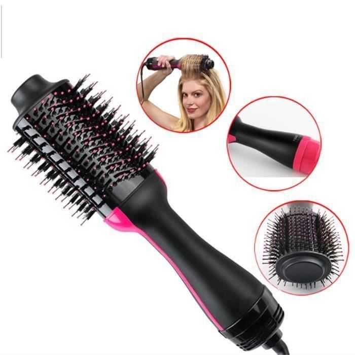 Sèche Cheveux Brosse Electrique et Volumateur Salon Air Chaud Paddle Brosse Cheveux Générateur Ions négatifs Lisser Bigoudi bel2
