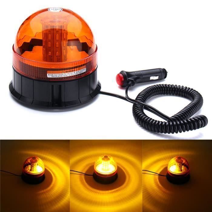 40 LED 8W Gyrophare Lampe Strobe Lumière Urgence Avertissement Étanche DC12-24V L49361