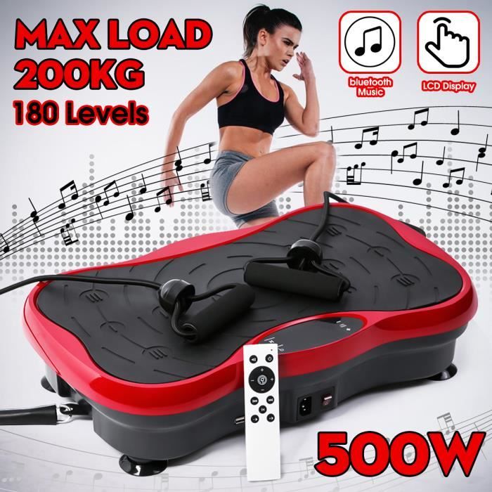 TEMPSA Plateforme Vibrante Et Oscillate Forme Physique De Masseur Plat De Machine De Vibration De Corps Avec La Musique De Bluetooth