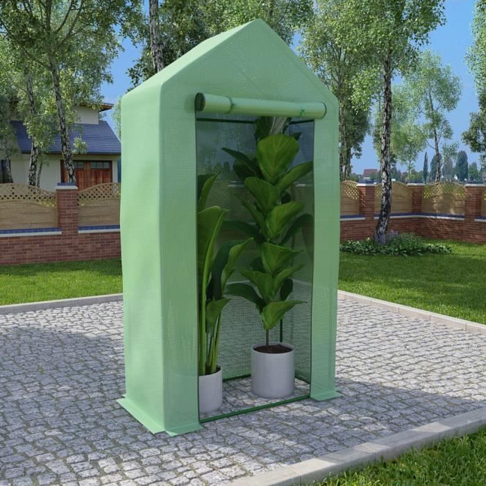 SERRE DE JARDINAGE Balcon Terrasse Serre de Jardin Tente Abri -avec cadre en acier 0,5 m² 1x0,5x1,9 m