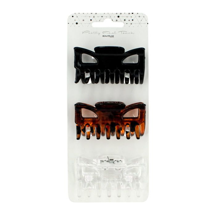 Pinces r cheveux assorties x3 Noir , Beautélive,