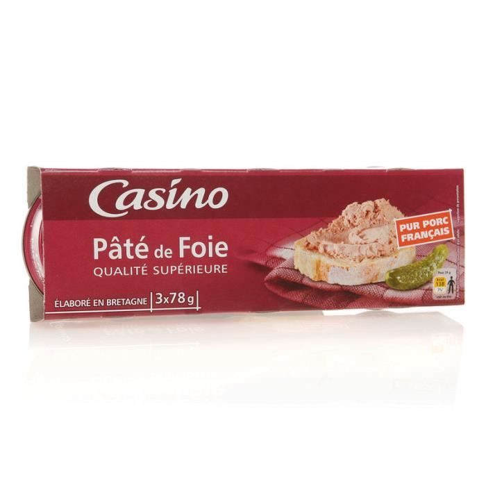 Pâté de foie qualité supérieure - 3x78 g