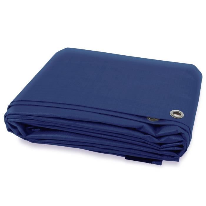 Bache de Protection - Bleu 1.5x6 m - Bache Imperméable avec œillet - Densité 140g Résistante Eau & UV