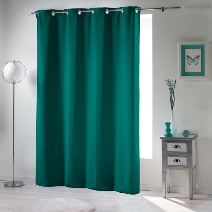 Rideau occultant isolant petites fenêtres 135 x 180 cm occult Emeraude
