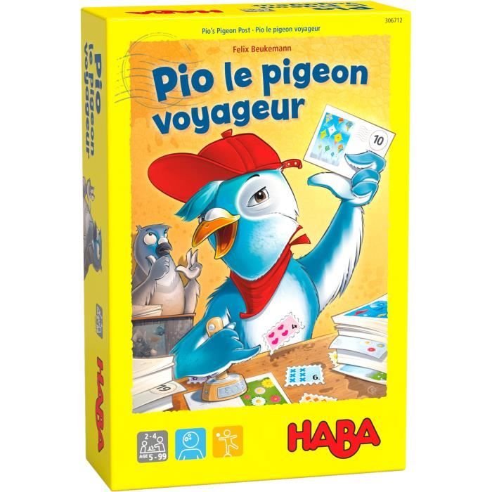 HABA - Pio le pigeon voyageur - Jeu de Calcul - Jeux de Société Enfant 5 ans et +