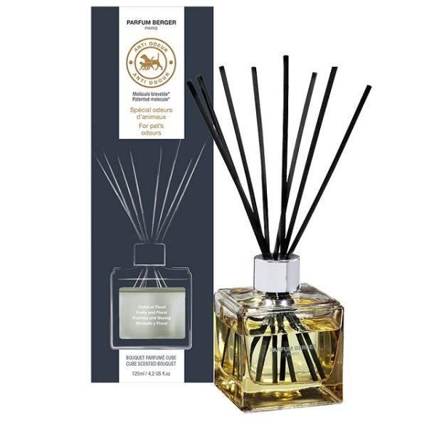 BOUQUET CUBE BRINS PARFUMES 100 ML ANTI ODEURS D ANIMAUX - PARFUM BERGER
