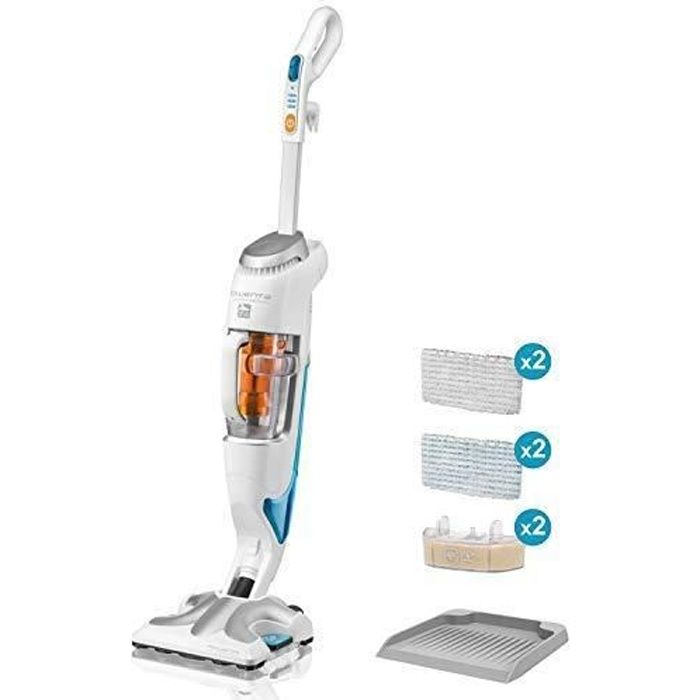 Rowenta Clean & Steam Nettoyeur Vapeur Nettoie et Aspire en Même Temps à la Vapeur Gain de Temps Nettoyage Parfait Sans Détergent Pr