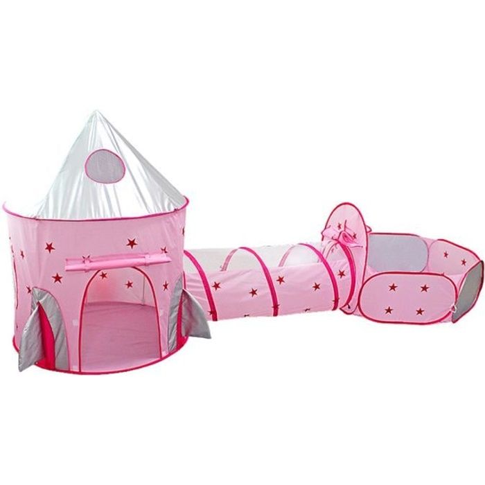 TEMPSA Tente de jeu Portable Intérieure et Extérieure pour Enfants + Tunnel Rampant Ensemble 3 en 1 Maison de Tente