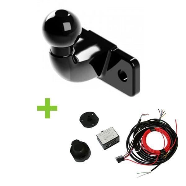 Attelage WABB démontable avec outils + faisceau universel 7 broches pour Ford Transit Connect Long II Pack attelage RDAO-faisceau