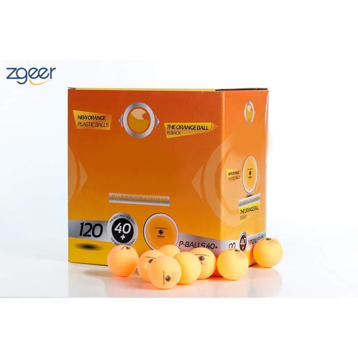 Balles de tennis de table 120 unités, Balles de ping pong 120 unités,Couleur Orange, Plastique