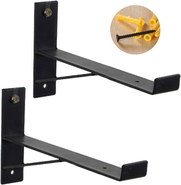 Lot De 2 équerres D'étagère Onestopdiy – 300x250mm, Gris, Acier Costaud