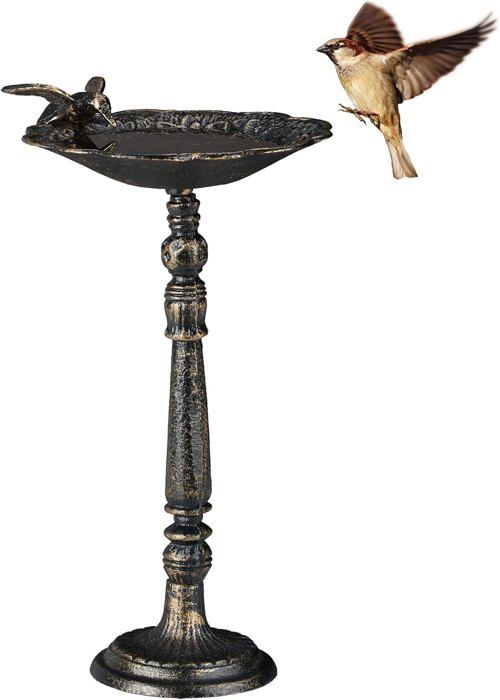 Meilleurs prix pour Abreuvoir Oiseaux,Fonte De Fer,Décoration Jardins,Style Antique,Mangeoire Sur Pied,40 Cm De Haut,Bronze