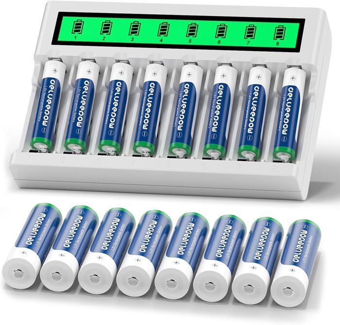 Acheter Chargeur De Batterie Aaa/Aa à 3 Emplacements, Adaptateur De Charge Rapide Usb, Boîtier De Prise Rechargeable