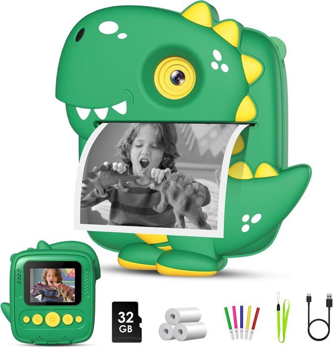 Appareil Photo Instantané Pour Enfants 1080P Avec Impression Thermique - Cadeau Garçon Fille 3-12 Ans