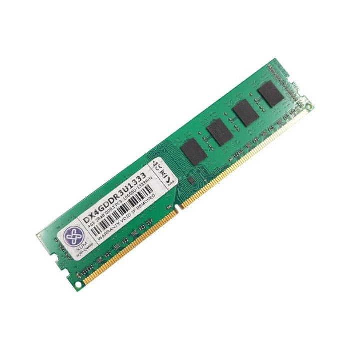 Barrette Mémoire 4Go RAM DDR3 Xum DX4GDDR3U1333 DIMM PC3-10600U 1333MHz 2Rx8 - Xum