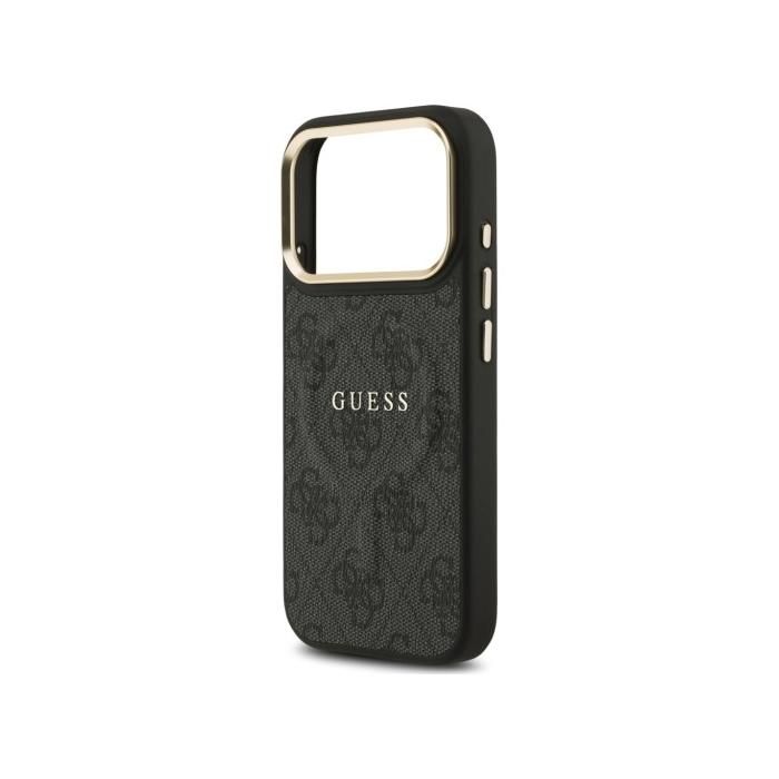 Guess PU Leather 4G Gold Frame Case with MagSafe for iPhone 17 Pro 6.3 GUHMP17LP4MSEGCK