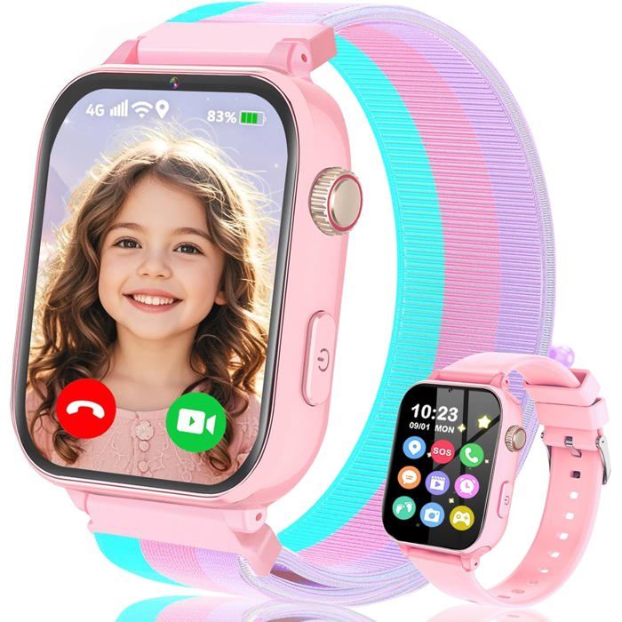 Montre Connectée Enfant 4G 4G Smartwatch avec GPS SOS Appels et Jeux - vue 2