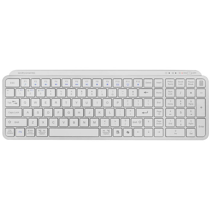 Clavier Sans Fil Mars Gaming MK-SILENKEYS – Profil Bas, Connectivité Triple, Espagnol - vue 3