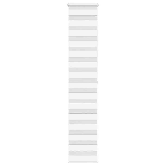 Store à rouleau zébré - vidaXL - 50x200 cm - Blanc - Polyester - Rail supérieur en aluminium - Bandes opaques 75 cm