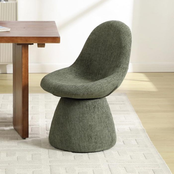 Ya-Home Chaise de Salle à Manger Pivotante Chaise de Cuisine Fauteuil pour Salle à Manger Chaise Coiffeuse Jolie Chenille Vert