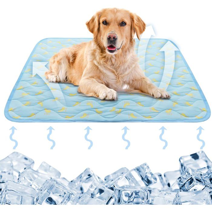 Tapis rafraîchissant pour chien - 70 x 55 cm (XL) - Auto-rafraîchissant - Antidérapant - Lavable en machine