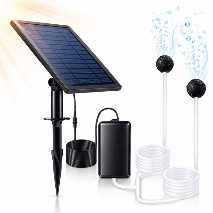 Pompe aquarium panneau - Roame - solaire eau écologique filtrage 1l bassin aération design économique extérieur intérieur