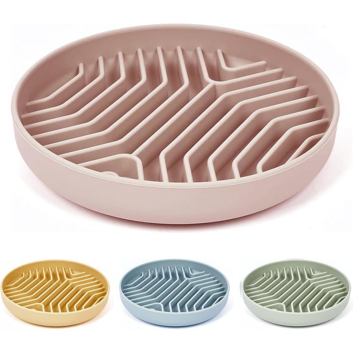 Gamelles à alimentation lente pour chien en silicone avec ventouses anti-étouffement design antidérapant réduit lennui