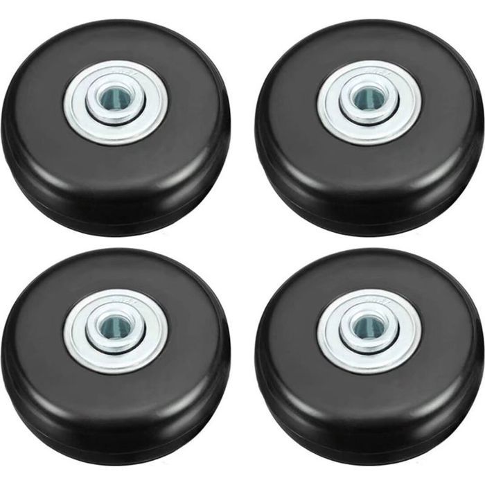 4pcs Roulettes de remplacement pour valise - Charge lourde 51kg par roue Silencieuse et pivotante - Réparation de bagages