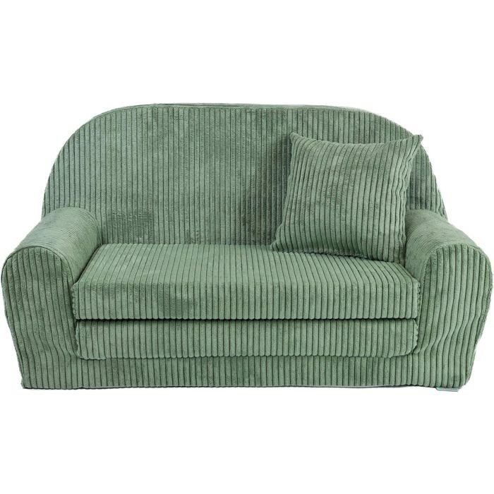 FORTISLINE Canapé enfant Rosalia velours 78x45x40 cm surface couchage 104 cm housse amovible lavable Oeko-TEX FORTISLINE Canapé enfant Rosalia velours 78x45x40 cm surface couchage 104 cm housse amovible lavable Oeko-TEX