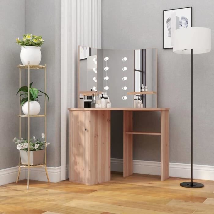 SAL Coiffeuse dangle avec LED Chêne 111x54x1415 cm 7406558934713
