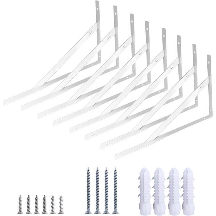 équerre étagère Invisible, Support Etagere En Fer, Fixation Etagere Murale Equerre Charge Lourde 4 Pieces 74542262
