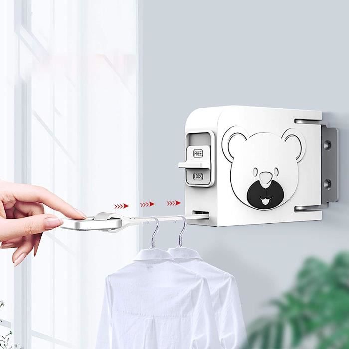 Corde à Linge Rétractable Extérieure Greensen - Double Ligne De 13 M - Charge 40 Kg - Pour Balcon, Jardin, Intérieur - 5